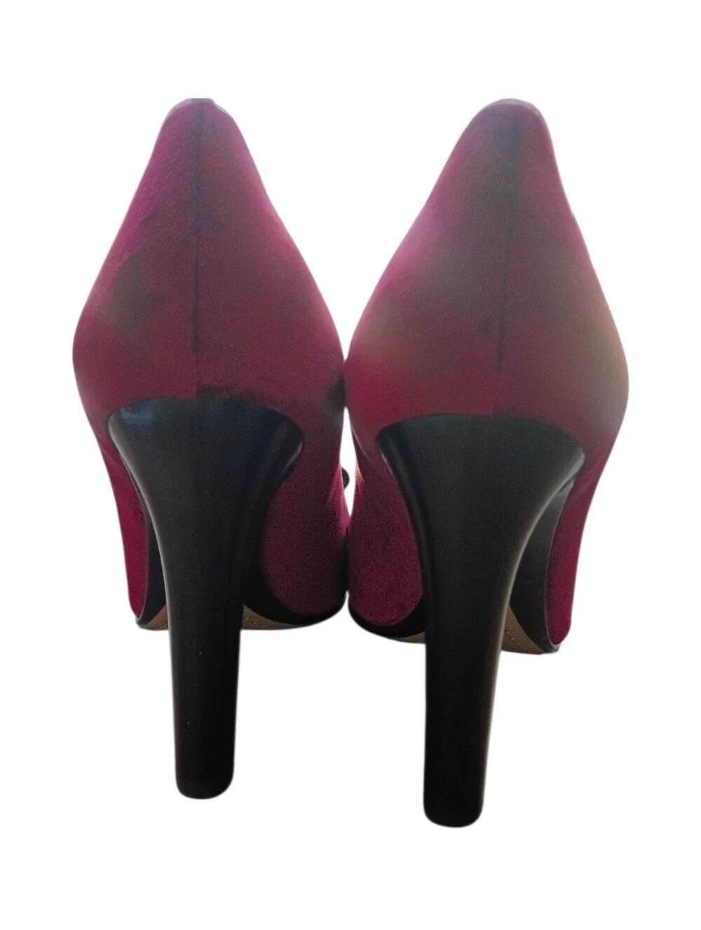 Ralph Lauren Purple Label Red Velvet Heels Size 37B Box Included
